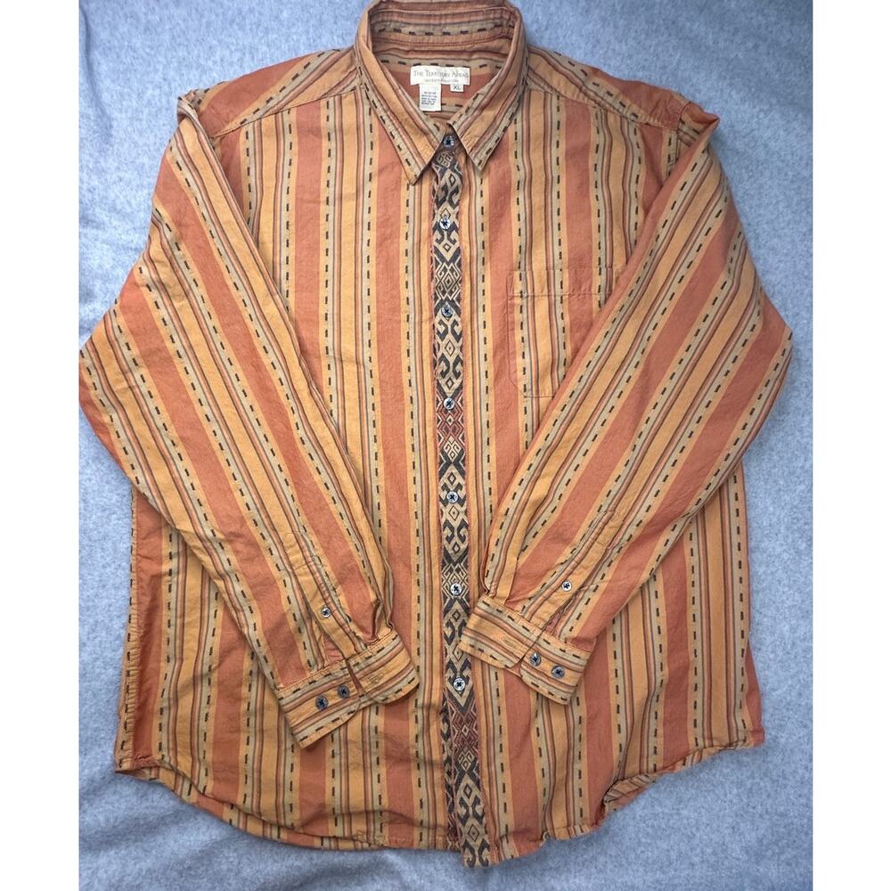 Territory Ahead Southwestern Gorpcore Geometric Striped Shirt XL